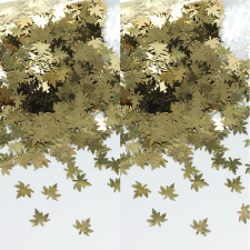 Roniki falevél flakes - arany körömdíszítő