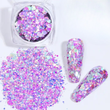 Roniki Fantasy chunky glitter 16 körömdíszítő