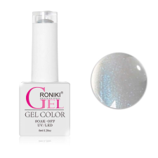 Roniki Glitter cat eye gél lakk 10 - mágnesezhető lakk zselé