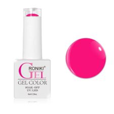 Roniki Glow in the dark széria - 10 sötétben világító neon pink gél lakk lakk zselé