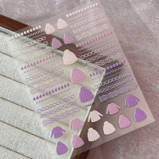 Roniki matrica - öntapadó - pulcsi mintás körömdíszítő