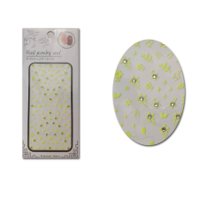 Roniki matrica - öntapadó - sárga virág körömdíszítő