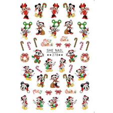 Roniki mesefigurás matrica - öntapadó - Mickey karácsonykor körömdíszítő