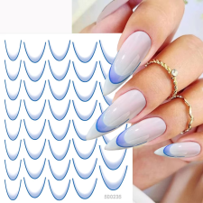 Roniki ombre francia mosolyvonal matrica - öntapadó 39db körömdíszítő