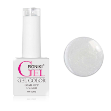Roniki Pearl threaded széria - 01 fehér gyöngyház gél lakk lakk zselé