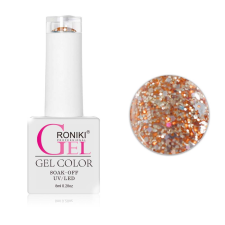 Roniki SF széria - 01 glitteres narancs gél lakk lakk zselé