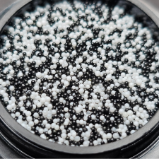 Roniki Szórógyöngy fekete és fehér - nem mágnesezhető - 0,6-0,8mm körömdíszítő