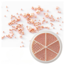 Roniki Szórógyöngy rosegold - több méret - mágneses körömdíszítő