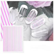 Roniki vonal matrica - öntapadó - fluorescence pink körömdíszítő