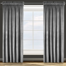  Rosa bársony sötétítő függöny Acélszürke 140x270 cm lakástextília