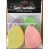 Rose Cosmetics Kozmetikai szivacs 4 db-os színes lapos csepp alakú
