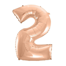  Rose Gold 2-es szám fólia lufi 92 cm party kellék