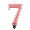  Rose Gold 7-es Metallic számgyertya, tortagyertya