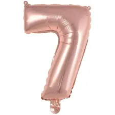  Rose Gold 7-es szám fólia lufi 42 cm party kellék