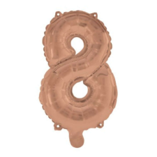 Rose Gold 8-as szám fólia lufi 95 cm party kellék