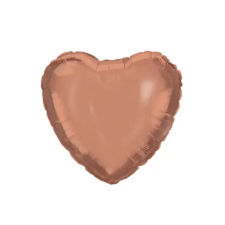  Rose gold Heart, szív fólia lufi 46 cm party kellék