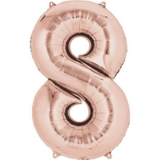 Rose Gold óriás szám fólia lufi 8-as, 86*53 cm party kellék
