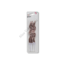  Rosegold csavart tortagyertya 6 db party kellék