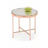  Rosegold lerakó asztal sötét tükör tetővel