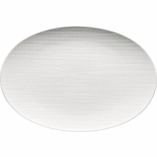 Rosenthal Ovális tányér Mesh 35x26 cm, fehér tányér és evőeszköz