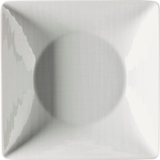 Rosenthal Szögletes mélytányér, Rosenthal Mesh 20x20 cm, fehér tányér és evőeszköz