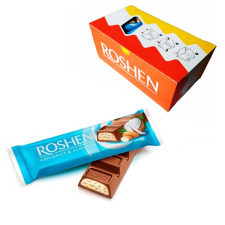 Roshen tejcsokoládé szelet kókuszos és mandulás - 29 g csokoládé és édesség