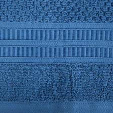  Rosita rizs szerkezetű pamut törölköző jacquard szegéllyel Kék 30x50 cm lakástextília