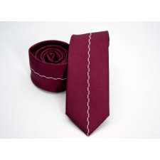 Rossini Prémium slim nyakkendő - Meggypiros mintás nyakkendő