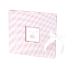 Rössler Papier GmbH and Co. KG Rössler fotóalbum szalaggal (23x22 cm, 60 lap) Baby Girl, rózsaszín fényképalbum
