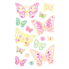 Rössler Papier GmbH and Co. KG Rössler Matrica, neon pillangók matrica