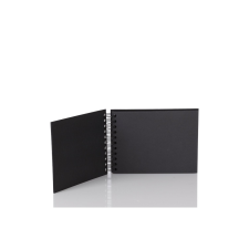 Rössler Papier GmbH and Co. KG Rössler Soho fotóalbum/scrapbook (14,5x19,5 cm, 20 lap, spirálos, fekete lapok) fekete fényképalbum