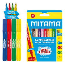 Rostirón Mitama mosható háromszög alakú 3,0 mm 24 db-os klt. filctoll, marker