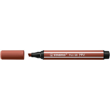 Rostirón Stabilo Pen 68 MAX prémium vágott heggyel vörösbarna filctoll, marker