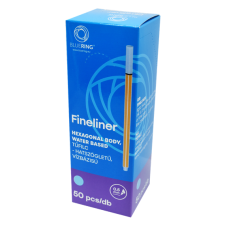  Rostirón, tűfilc vízbázisú, 0,5mm, hatszögletű test, Bluering® világoskék filctoll, marker