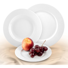 ROTBERG Basic 24cm 6db-os porcelán lapostányér szett, fehér (1200BAS001) edény