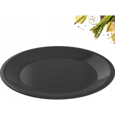 Rotho Caruba Műanyag Lapos Tányér, 26 Cm, Grafitszürke (CEN-81108) tányér és evőeszköz