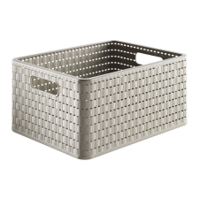  Rotho Country műanyag tároló doboz,  A4/18L, cappuccino bútor