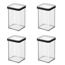 ROTHO Loft műanyag tárolódoboz készlet - fekete - 4X1 L bútor