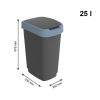Rotho Twist hulladék tároló 25 liter fekete-kék (1754406161) (Rotho1754406161) - Szemetesládák és -vödrök