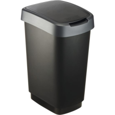 Rotho Twist Silver 25 literes Billenőfedeles szemetes - Fekete (TWIST 25L pilka) szemetes