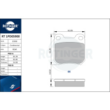 Rotinger fékbetétkészlet, tárcsafék ROTINGER RT 1PD05900 autóalkatrész
