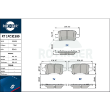 Rotinger fékbetétkészlet, tárcsafék ROTINGER RT 1PD32180 autóalkatrész