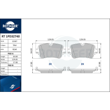Rotinger fékbetétkészlet, tárcsafék ROTINGER RT 1PD32740 autóalkatrész