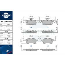 Rotinger fékbetétkészlet, tárcsafék ROTINGER RT 1PD33690 autóalkatrész