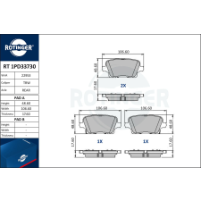 Rotinger fékbetétkészlet, tárcsafék ROTINGER RT 1PD33730 autóalkatrész
