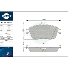 Rotinger fékbetétkészlet, tárcsafék ROTINGER RT 2PD24410 autóalkatrész