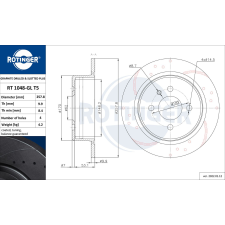 Rotinger féktárcsa ROTINGER RT 1048-GL T5 féktárcsa