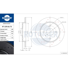 Rotinger féktárcsa ROTINGER RT 1276-GL T3 féktárcsa
