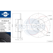 Rotinger féktárcsa ROTINGER RT 1342-GL T5 féktárcsa