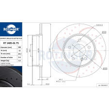 Rotinger féktárcsa ROTINGER RT 1405-GL T5 féktárcsa